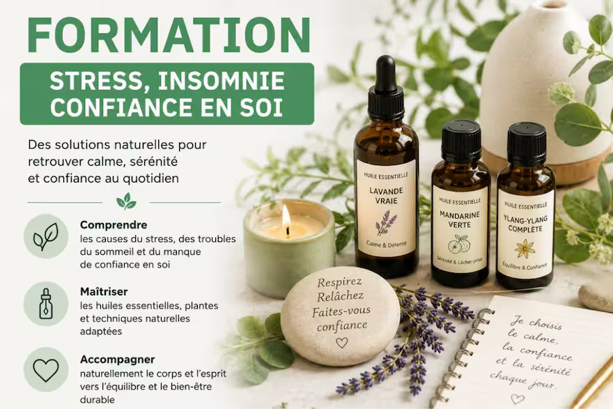 Formation - Aromathérapie stress, insomnies et confiance en soi